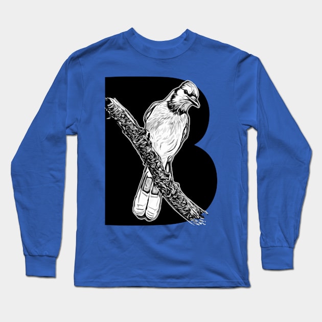 Blue Jay Long Sleeve T-Shirt by Ripples of Time